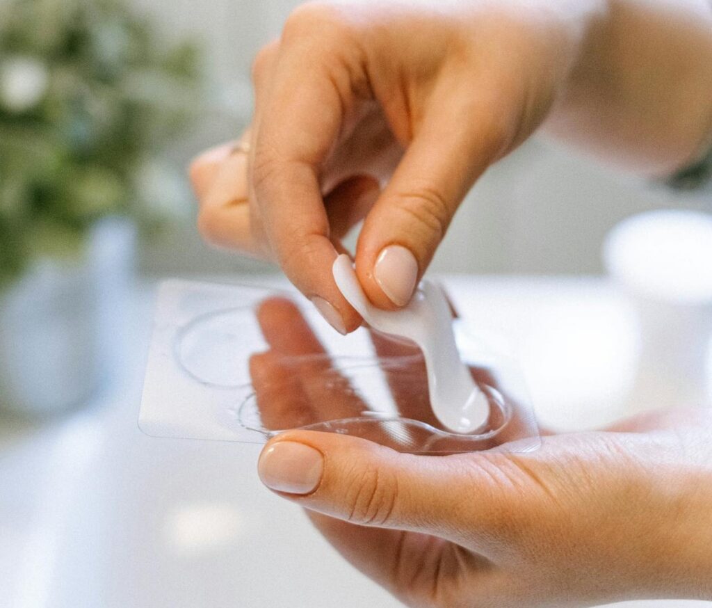 Various types of eye cream products, including cream, gel, and liquid formulations.