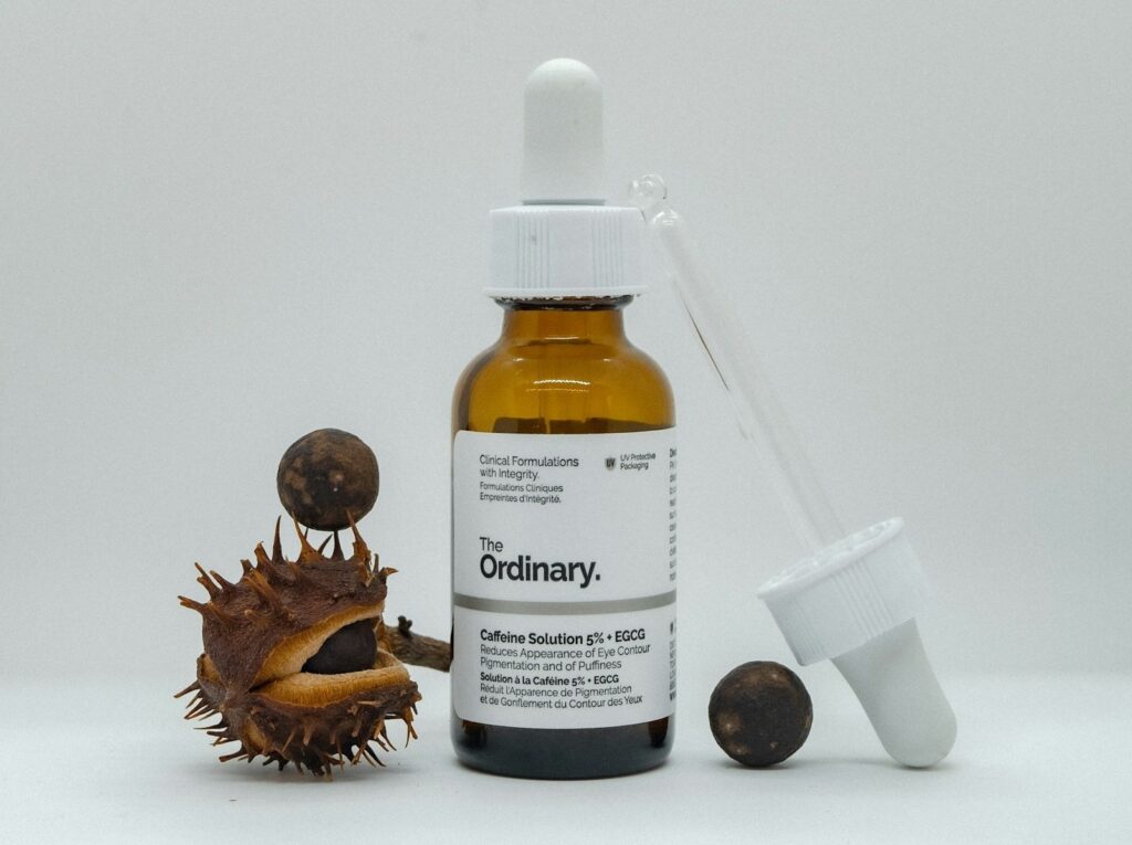 The Ordinary Caffeine Solution 5%, an eye serum to reduce puffiness and dark circles under the eyes